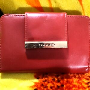 Tahari Red Zip around Wallet/Wristlet with Clasp